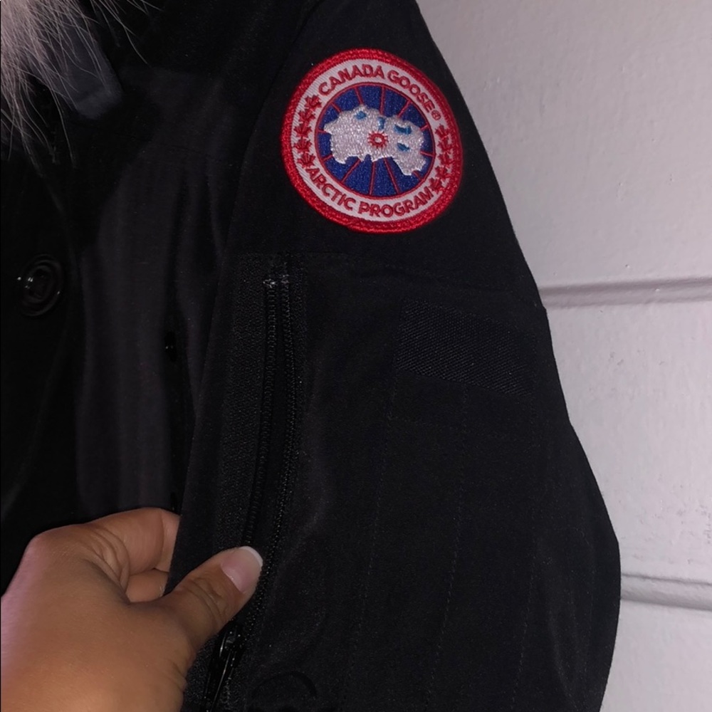 Canada goose fur coat worn four times .